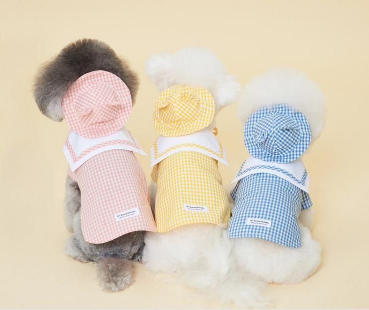 Wholesale Pet Cosplay Sailor Clothing Navy Tailored Shirt Lovely Dogs Clothes