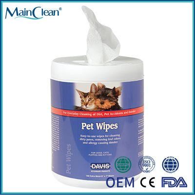 Custom OEM Wholesale Soft and Skin-Friendly Antibacterial Cat Paw Ear Eye Clean Puppy Pet Wet Wipes