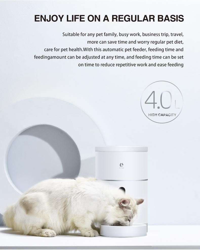 Dog Products, Automatic Cat Feeder, Timer Cat Feeder, Suitable for Pet Dry Food, Suitable for Cats and Dogs, 4L