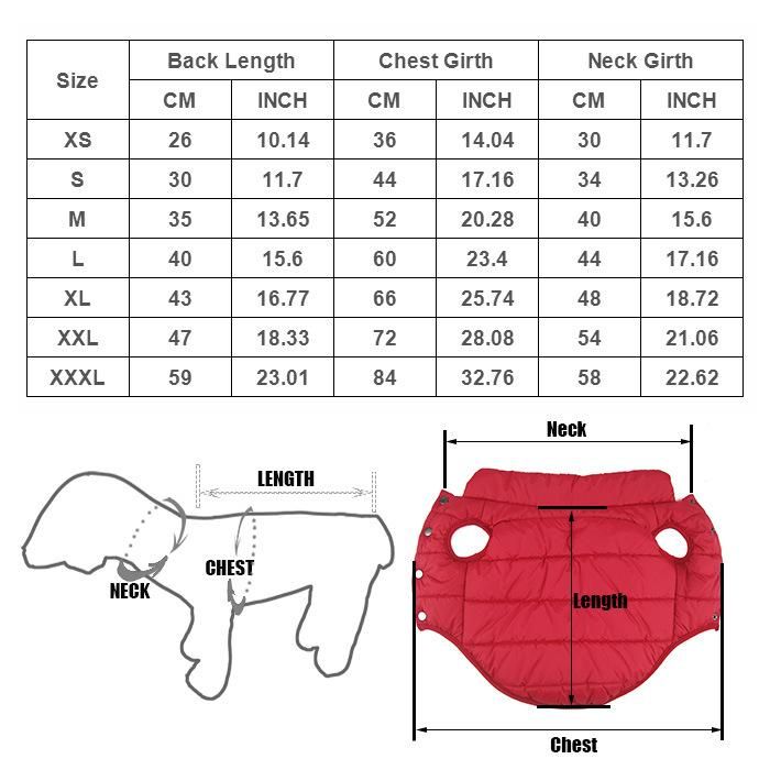 100% Cotton Pet Vest Accessories Winter Coat Dog Warm Clothes