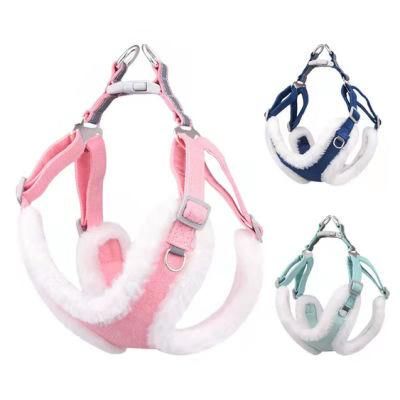 No Pull Pet Harness Cat Harness Vest Soft Fur Bordure Dog Harness