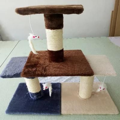 Cat Tree Kittens 34cm Multi-Level Luxury Wood Large Cat Scratcher Tree House Furniture Kittens Activity Tower