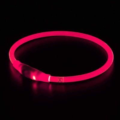 USB Rechargeable Glowing Pet Dog Collar for Night Safety Fashion Light up Collar
