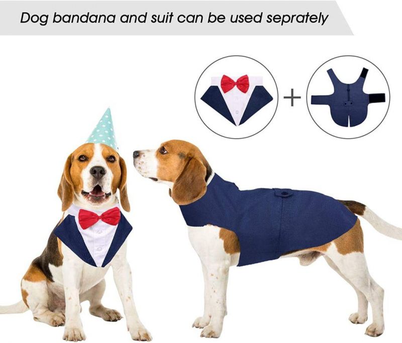 Dog Suit Summer Thin Suit Shirt Suit Wedding Dress Dog Cat Spring Summer Clothes Fashions Pets Clothes
