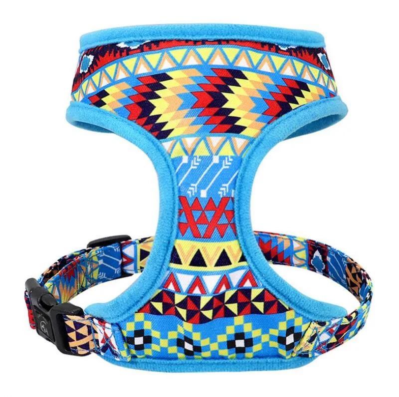 Custom Print Sublimation Dog Harness with Leash and Collar