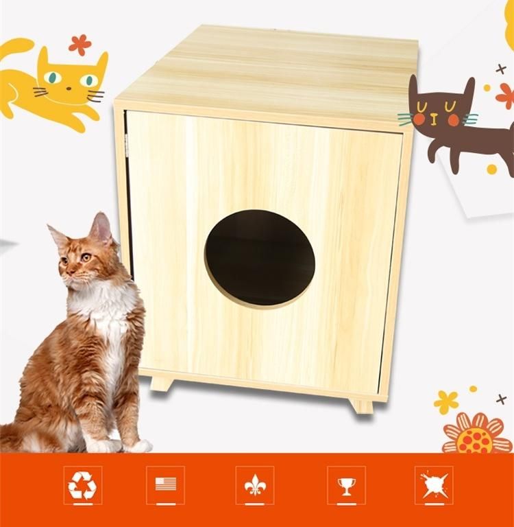 Wood Cat House Pet Home Furniture Cat Shelter Small Condo