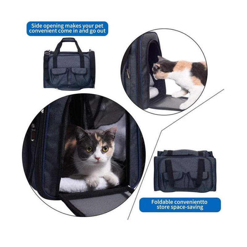 Pet Outdoor Environmental Friendly Products Furry Trolley Pet Carrier Portable Travel Carrying Bag Cage Dog House Cat Carrier Backpack Bag