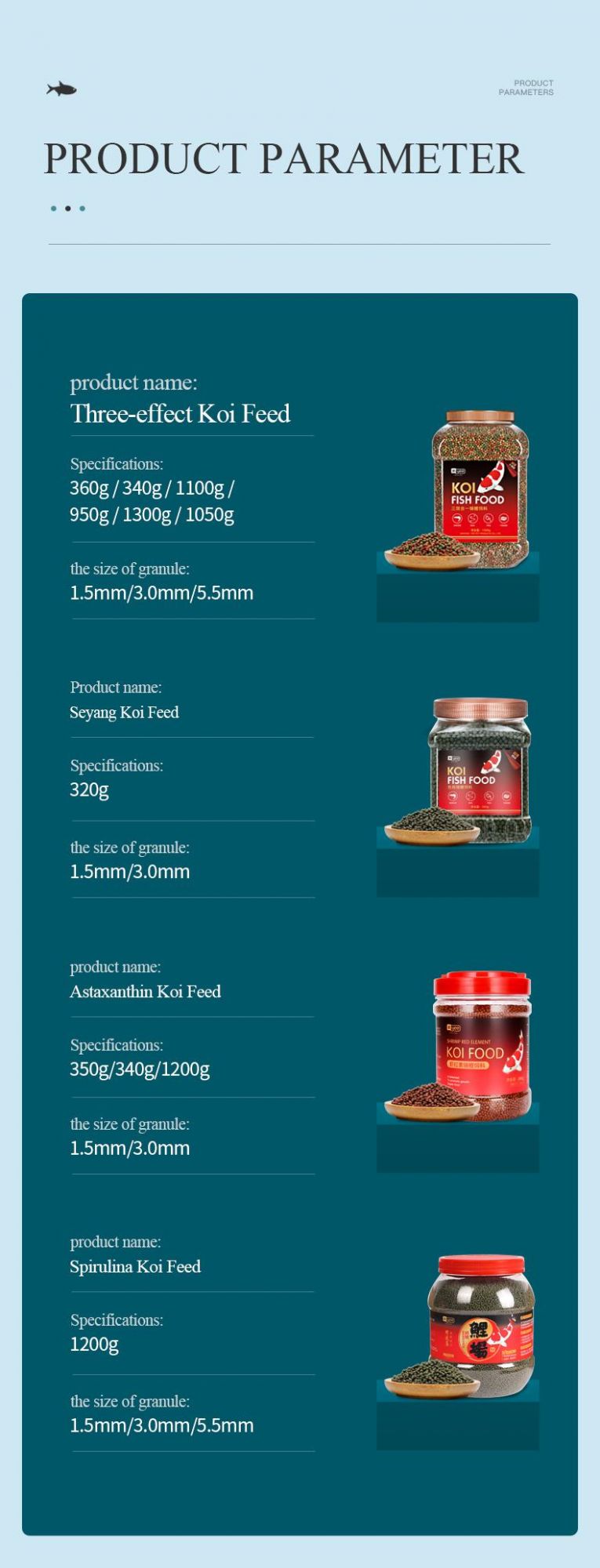 Yee High Quality Aquarium Products Pet Food Fish Food Kio Fish Food