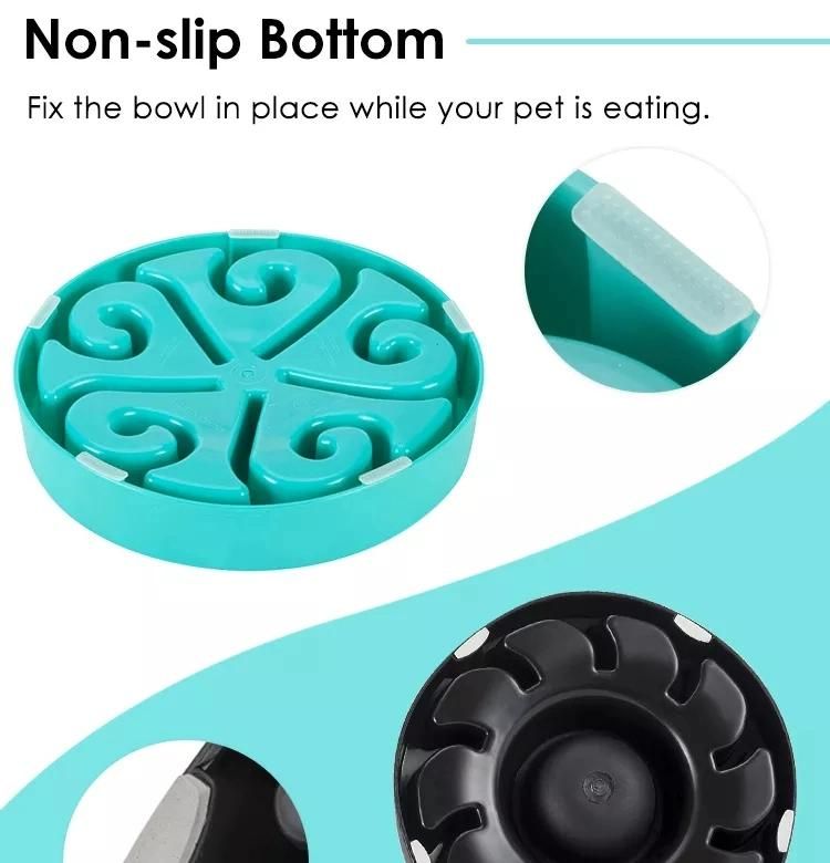 Wholesale Pet Food Bowl Dog Slow Feeder Dog Food Bowl Plastic Travel Outdoor Indoor Pet Feeding Bowl