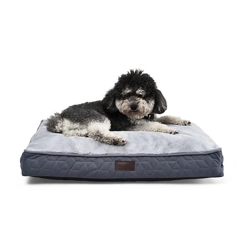 Quilting Style Soft Dog Bed Pillows with Removable Washable Cover