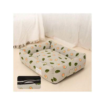 Low Price PP Cotton Line Fabric Match Handle Portable Design Large Dog Bed