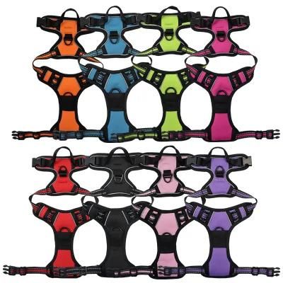 Reflective Custom Logo Pet Dog Vest Harness and Leash for Dogs Cats Dog Traction Pet Supplies