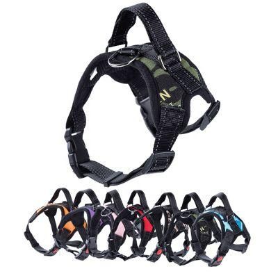 Strong Seat Belt Running Harness, Breathable Nylon Pet Walking Vest Puppy Padded Dog Harnesses//