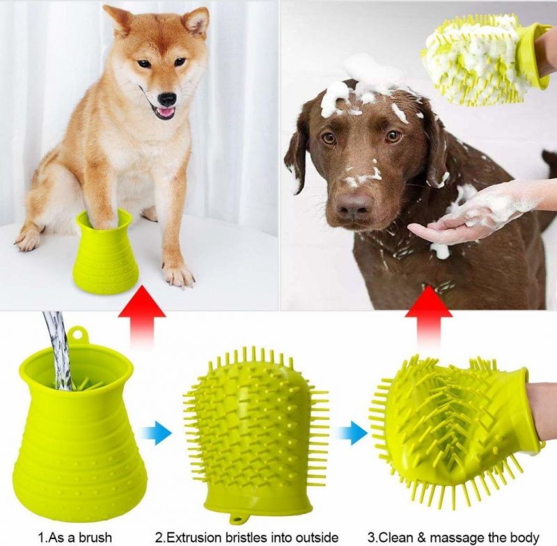 Multipurpose Dog Paw Cleaner Cup with Massage Function Pet Pwe Cleaner