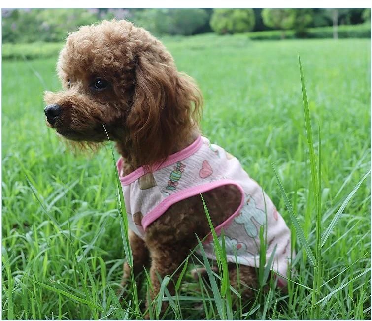 Cute Pet Clothes Cartoon Pet Clothing Summer Shirt Casual Vests Cat T-Shirt Puppy Dogs Clothes