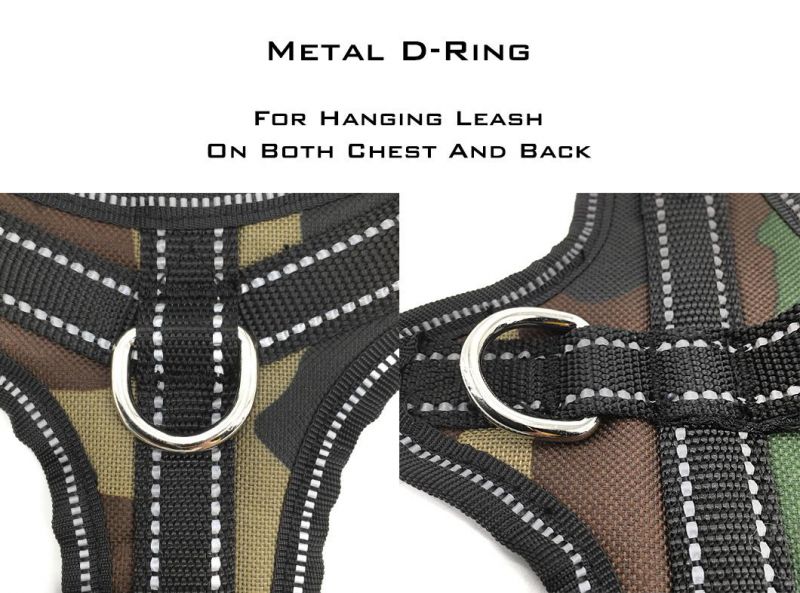 No Pull Reflective Adjustable Outdoor Camouflage Dog Harness Pet Products