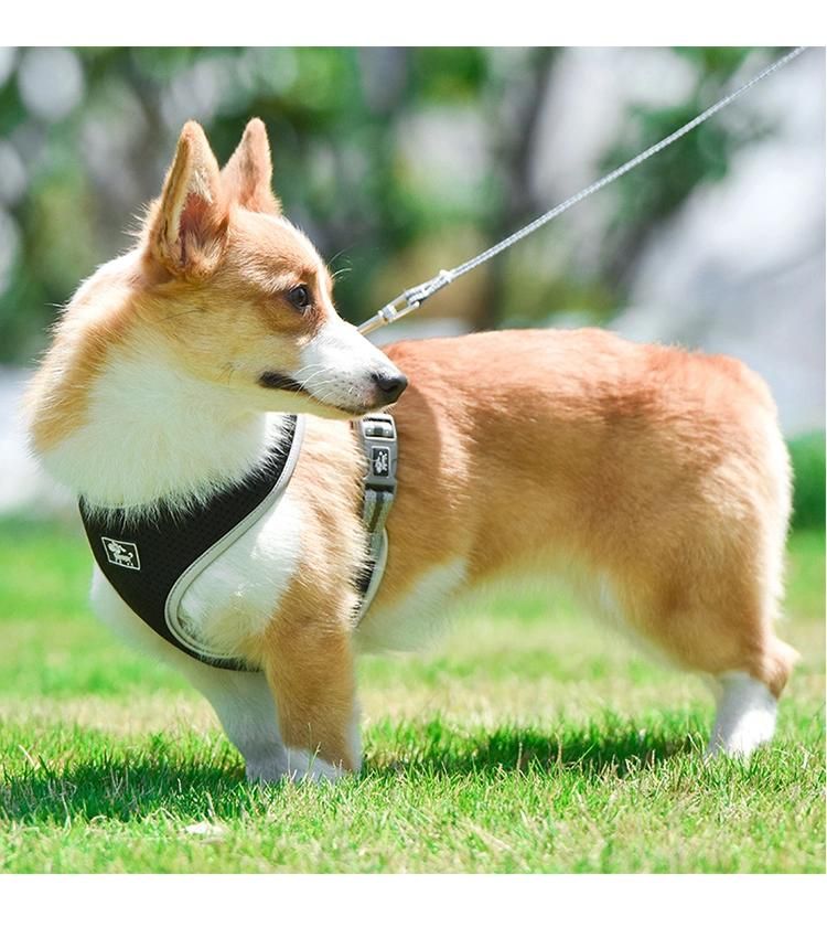 Wholesale High Quality Reflective Breathable Pet Products Chest Strap Comfortable Breathable Dog Harness Leash Pet Accessories Supply