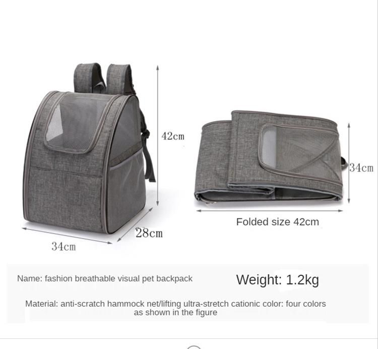 Pet Supplies Cat Bag Portable out Bag Breathable Foldable Pet Backpack