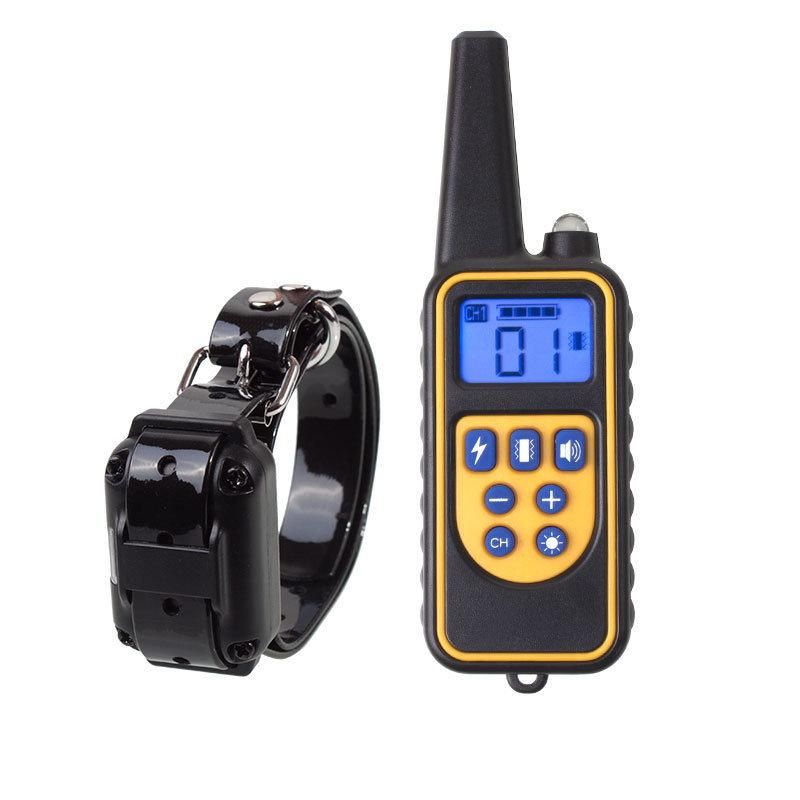Waterproof Rechargeable 800m Electric Pet Remote Control Dog Training Collar with LCD Display