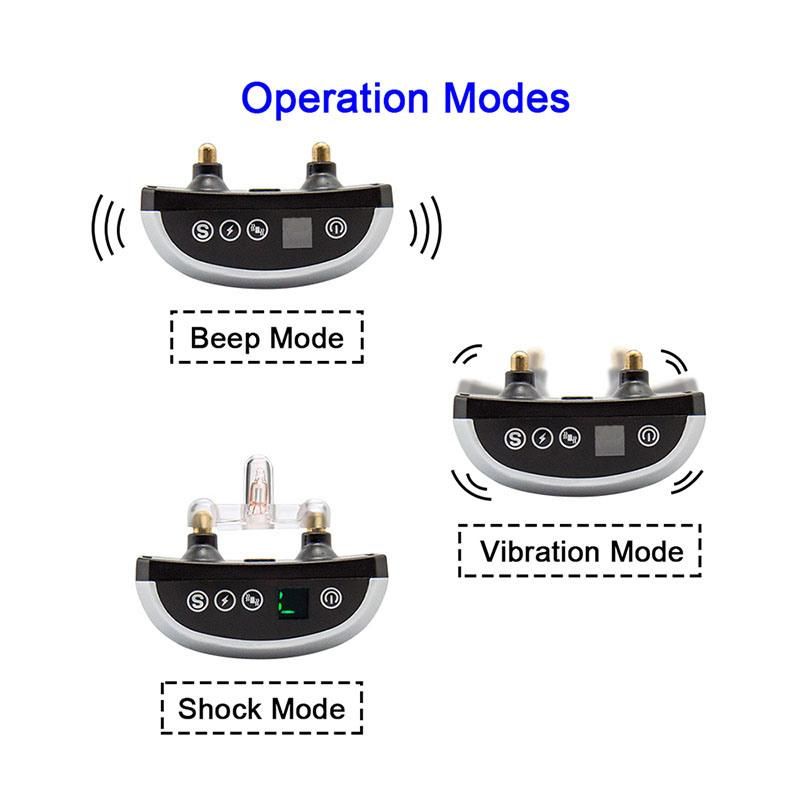 Waterproof Electronic Rechargeable Static Shock Vibrating Remote Control Pet Dog Training Collar Pet Accessories