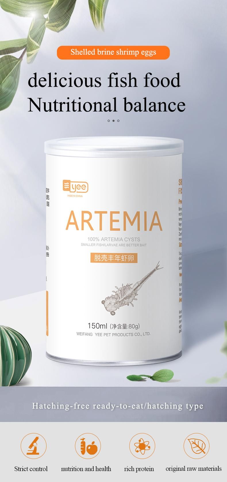 Yee Delicious Fish Food Nutritional Balance Food Brine Shrimp Eggs