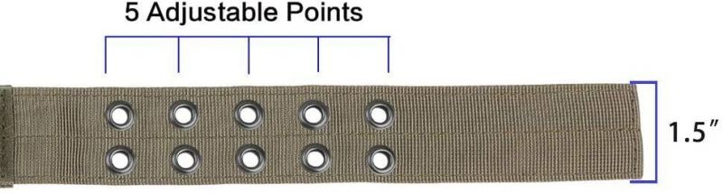 1.5" Width Military Dog Collar Adjustable Metal D Ring & Buckle Tactical Dog Collar