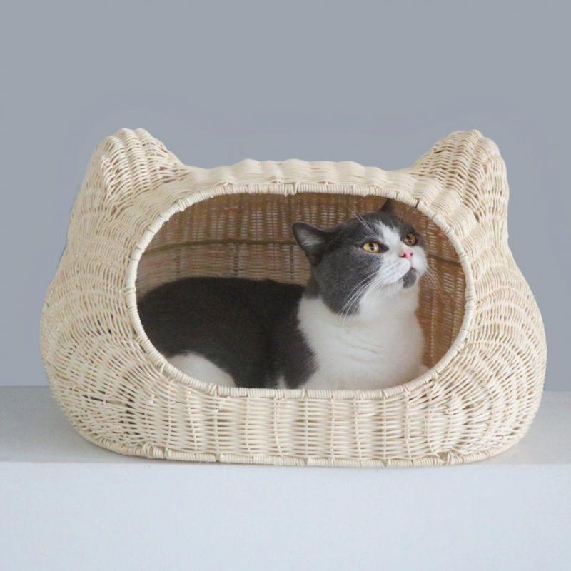 Rattan Woven Natural Cat Nest Pet Products