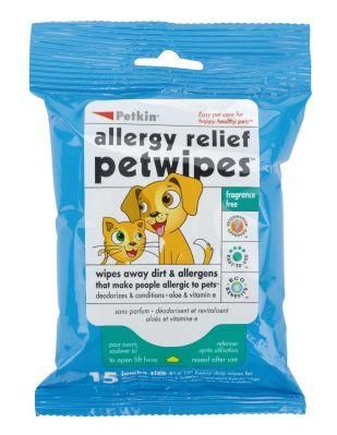 Deodorant Alcohol Free Pet Wet Wipes with Reseal Sticker