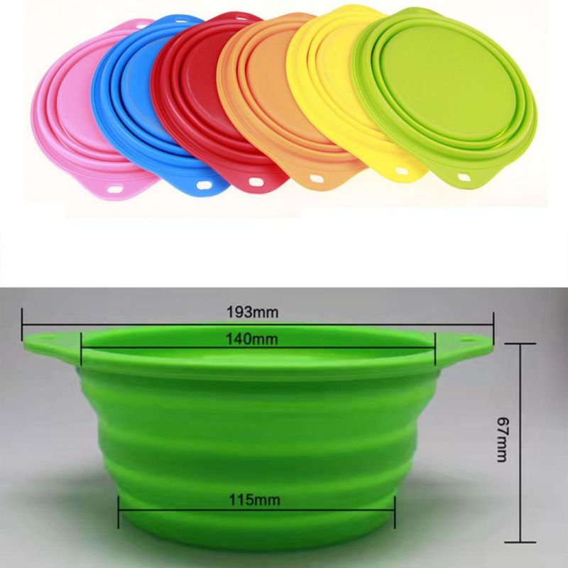 Collapsible Dog Bowl Foldable Expandable Cup Dish Dog Food Water Feeding Bowl