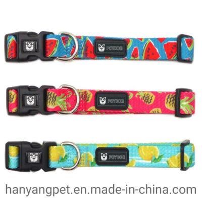 Eco-Friendly Soft Polyester Print Pattern Custom Dog Collar Wholesale