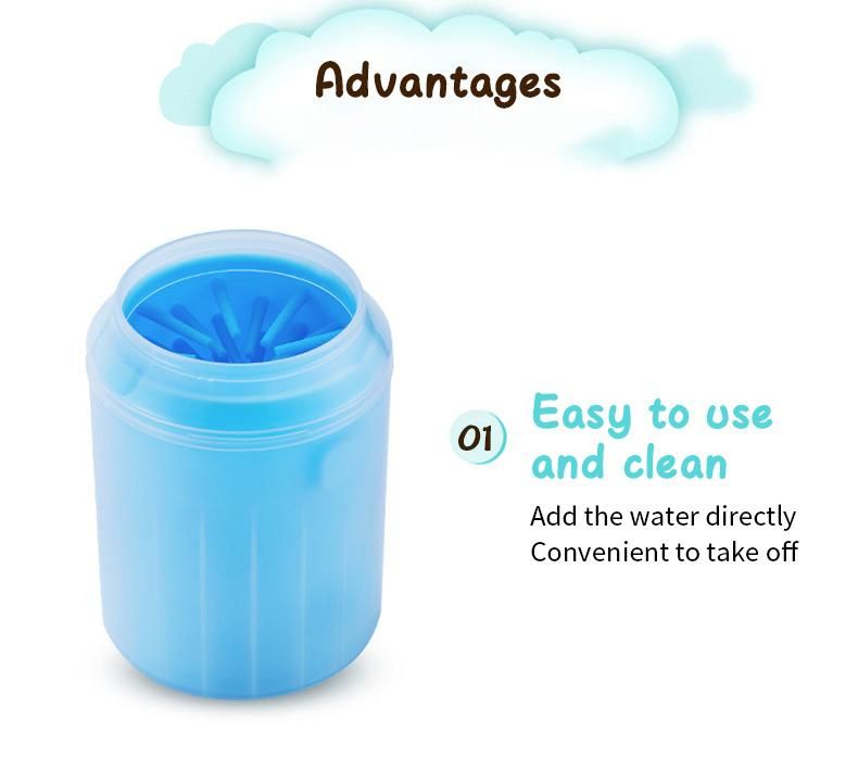 Latest Promotion Price Soft and Comfortable Gentle Silicone Material Dog Paw Cleaner Cup