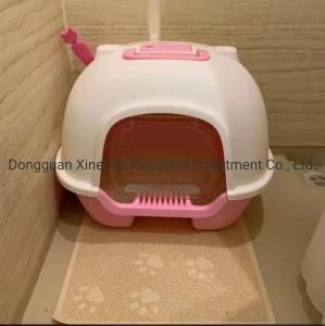 Portable Cat Litter Box Fully Enclosed Back Flip Cat Toilet Environmental Protection Splash Proof and Deodorizing Pet Sand Basin
