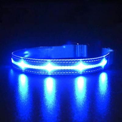 New Arrival LED Light-up Dog Collar Reflective Adjustable Dog Collars LED Pet Collar/Pet Accessory