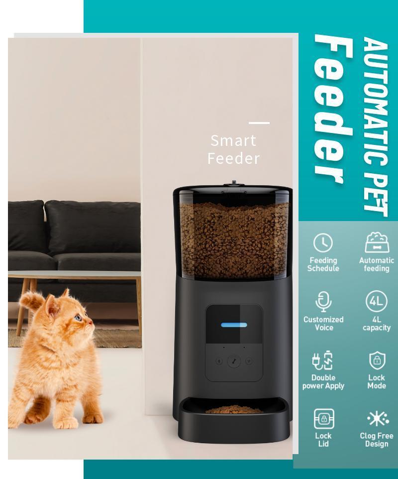 Dog Cat Smart Pet Feeder with Camera WiFi Remote Control