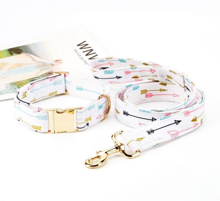 Amazon Hot Selling Pattern Dog Collar Leash Set