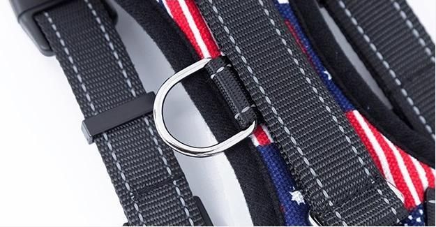 Luxury Anti Pull Front Clothes Reversible Pet Harness, Easy Walk Printing No Pull Reflective Dog Harness//