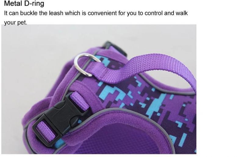 No Pull Adjustable Pet Harness Reflective K9 Working Training Easy Control Pet Vest