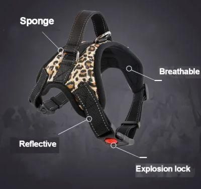 Fashion Comfortable Reflective Breathable with Safety Buckle Pet Dog Harness for Medium and Large Dog