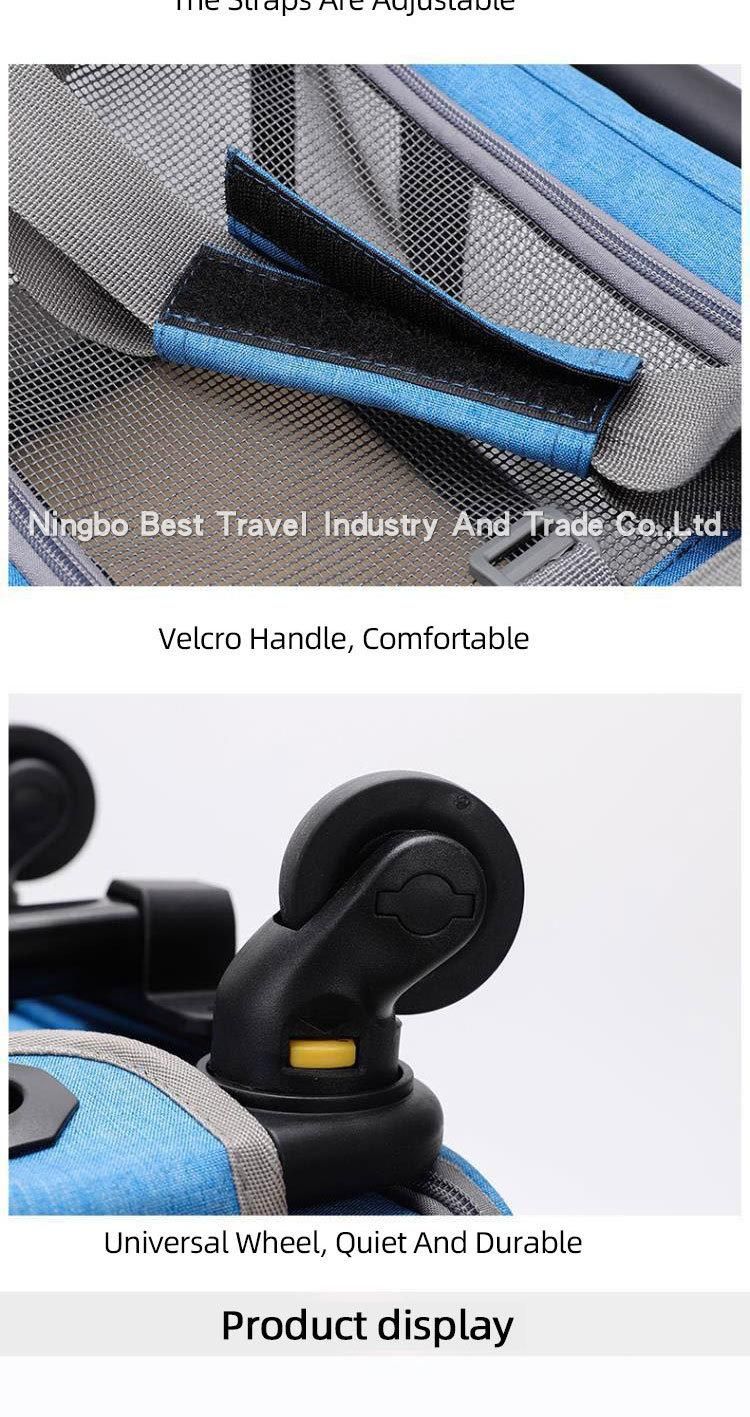 Wholesale Portable Trolley Pet Bag Breathable Foldable Large Capacity Portable Trolley Pet Bag