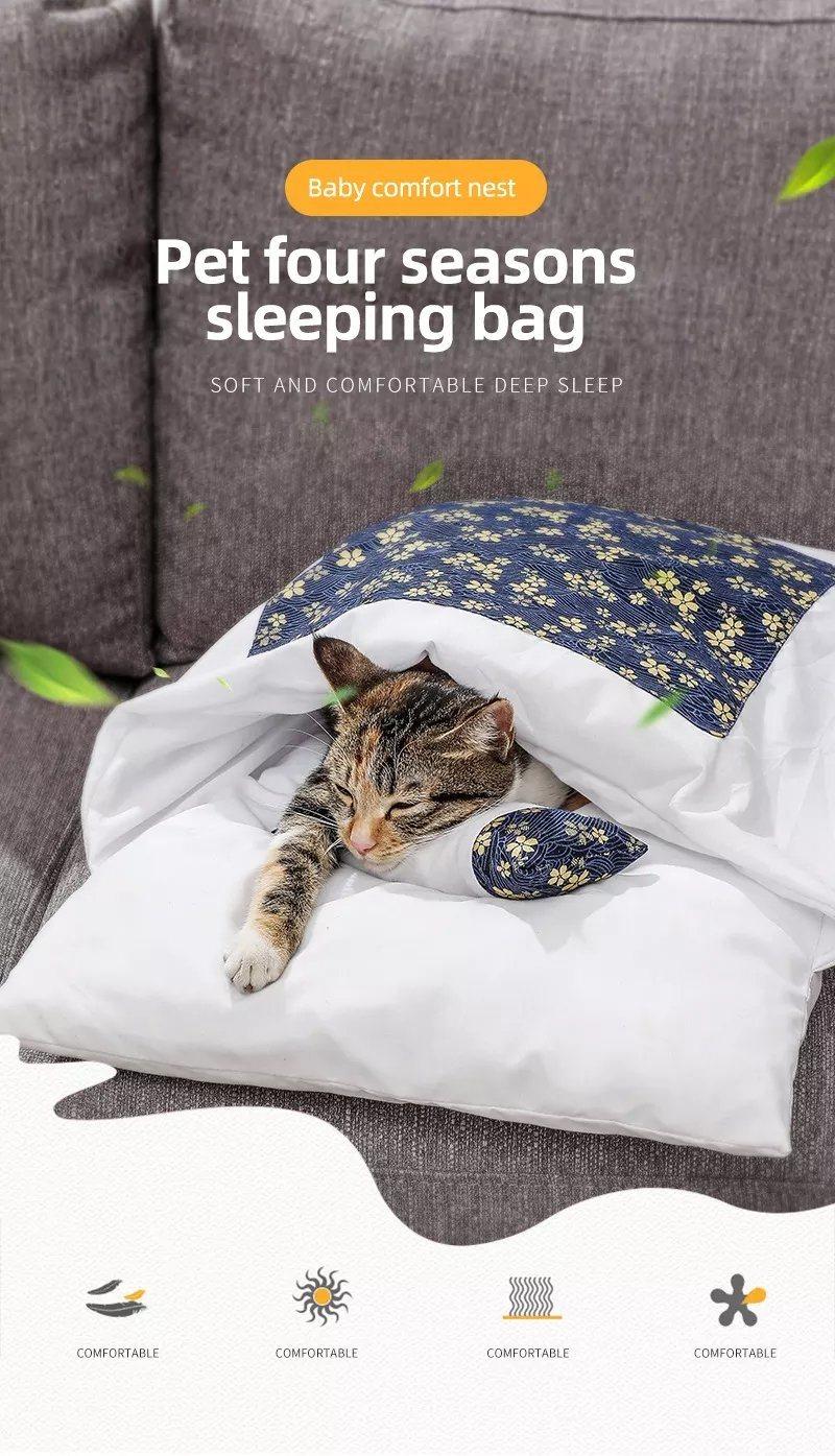 Hot Sale Pet Supplies Cat Sleeping Bag Cat Bed