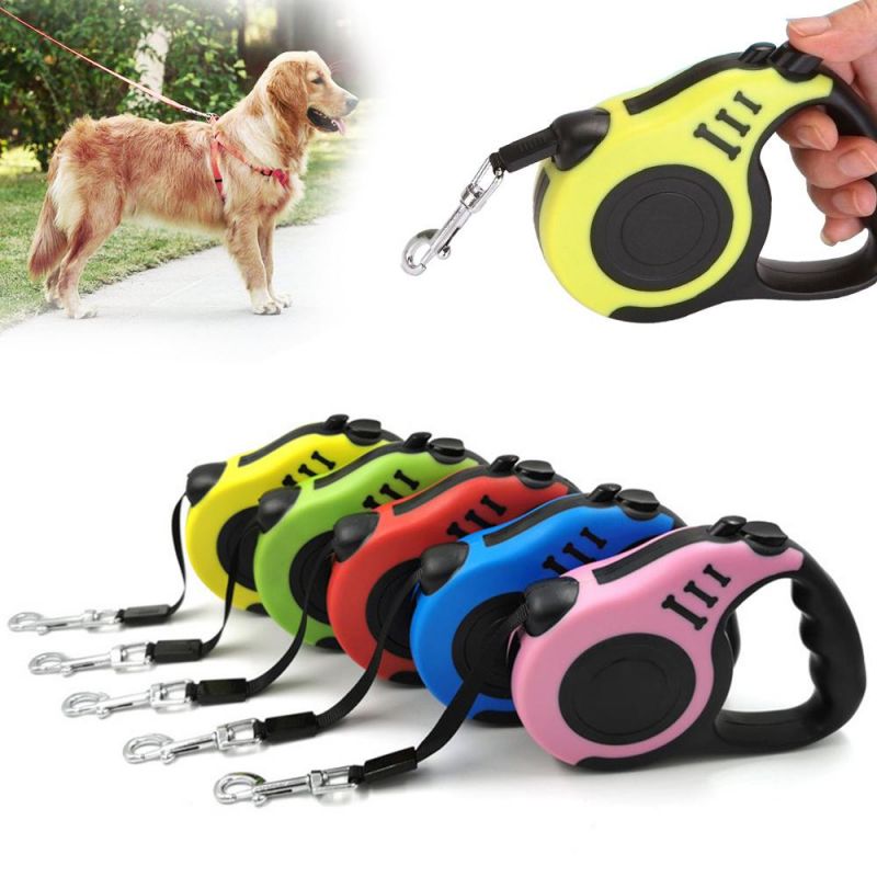 3m/5m Durable Dog Leash Automatic Retractable Nylon Cat Lead Leashes