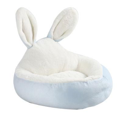Cute Rabbit Shape Fleece Cat Dog Bed