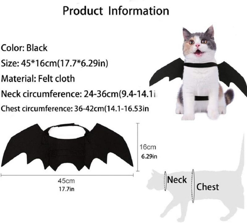 Halloween Pet Costumes Bat Wings Decorate Cute Dress up Costume