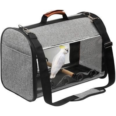 Breathable Pet Backpack Transparent Travel PVC Bird Parrot Carrier Bag