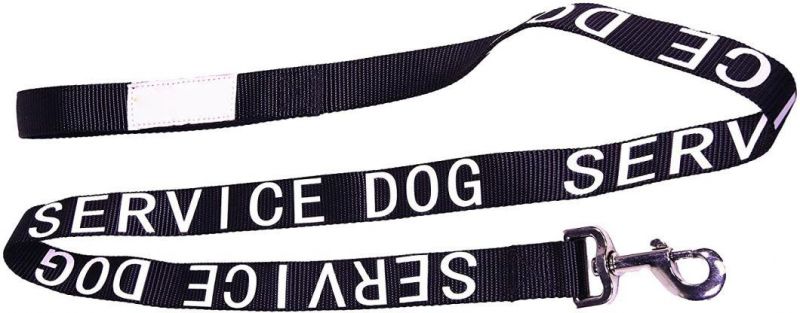 Black Color Padded Service Dog Leash with Neoprene Handle