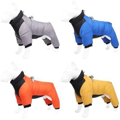 Dog Products, Amazon R New Cotton-Padded Clothes Reflective Color Matching Small and Medium-Sized Dog Legs Cotton-Padded Jacket