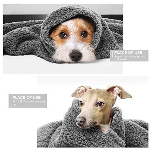 Premium Fluffy Fleece Dog Blanket, Soft and Warm Pet Throw for Dogs & Cats