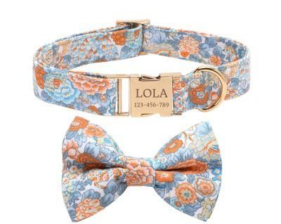 Personalized Popular Custom Eco-Friendly Cotton Pet Collars Dog Leash Harness