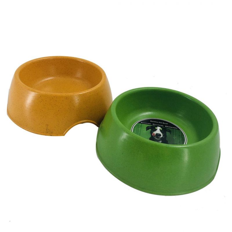 Hot Sale Gift Bamboo Fiber Composites Dog Bowl Set Dog Feeder