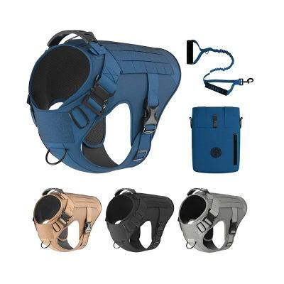 Tactical Dog Harness Bundle Includes Tactical Leash &amp; Tactical Bag with Handle for Dog Hiking